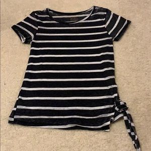 Grayson/Threads striped side tie shirt